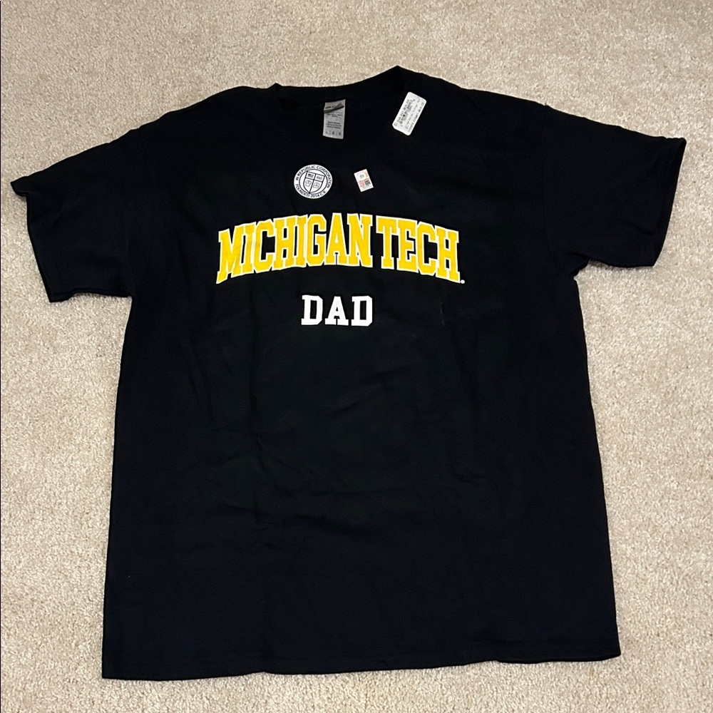 Michigan Tech Dad Black T-Shirt